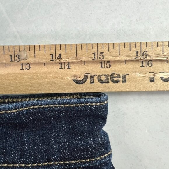 Judy Blue Jean Women 30x30* Flare High Rise Dark Blue Faded Raw Hem Denim Tag 29 - Picture 16 of 16